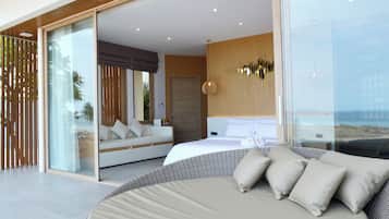 Villa Beachfront | 1 개의 침실, 객실 내 금고, 각각 다른 스타일의 인테리어, 무료 WiFi
