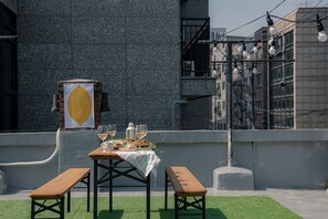 Fyrbäddsrum | Terrass/Patio