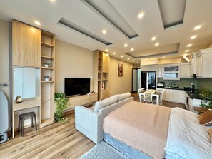 Departamento, vista al lago, junto al lago | 1 habitación, cortinas blackout y wifi gratis 