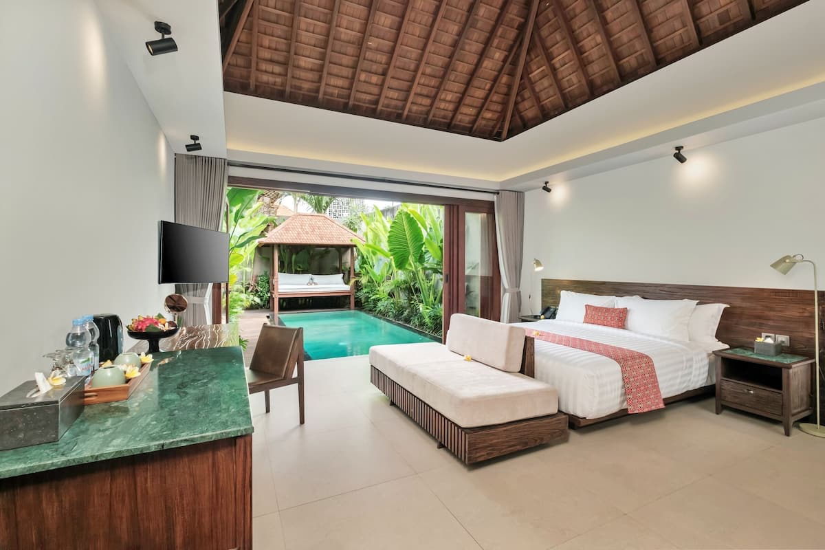Biệt thự Exclusive, hồ bơi riêng | 1 phòng ngủ, bộ đồ giường cao cấp, minibar, két bảo mật tại phòng