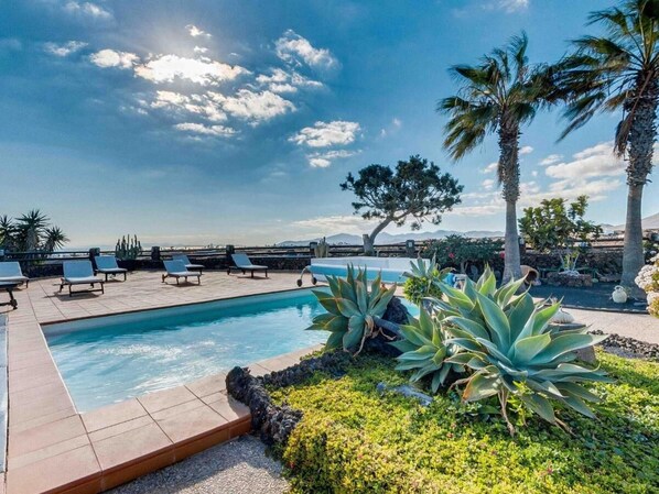A heated pool