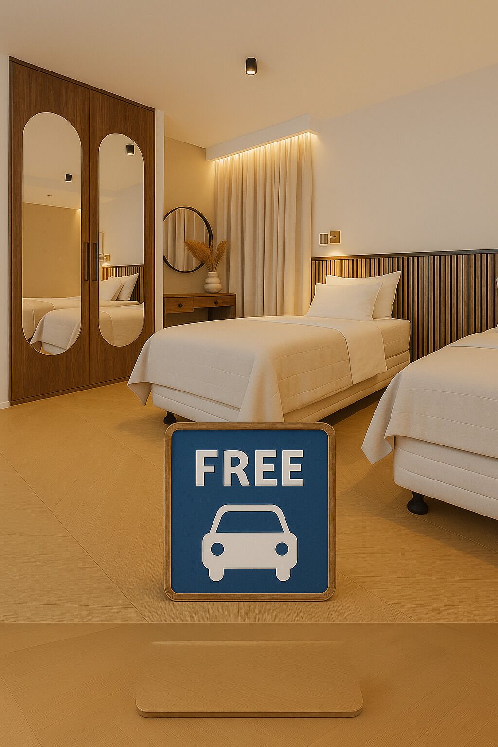 In-room safe, desk, laptop workspace, soundproofing