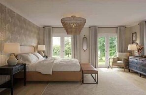 4 bedrooms, iron/ironing board, WiFi, bed sheets