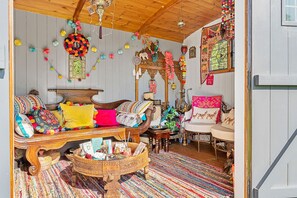 Interior - Shepherd's Hut at Hilltop Farm (Romsey)