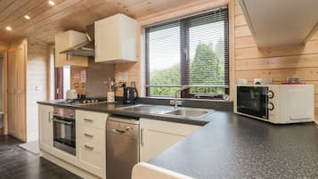 Fridge, dishwasher, electric kettle, toaster