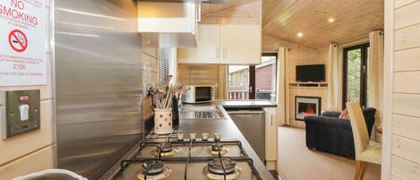 Fridge, dishwasher, electric kettle, toaster