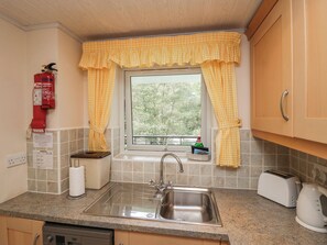 Fridge, dishwasher, electric kettle, toaster