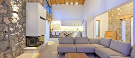 Luxury Villa, Pool View | Living room | LCD TV