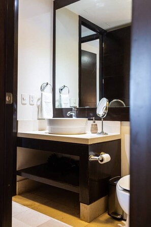Shower, hair dryer - Irresistible Elegant Condo with Vidanta Membership (Nuevo Vallarta)
