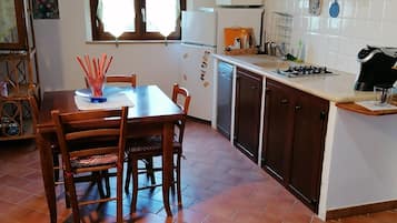 Fridge, microwave, stovetop, dishwasher