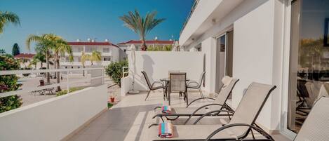 Superior Apartment, Pool View | Terrace/patio