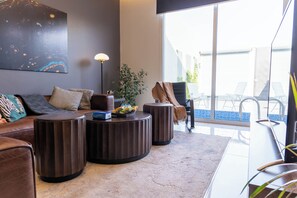 Living area - Portal Chalets With Private Pool - Narjs (Riyadh)