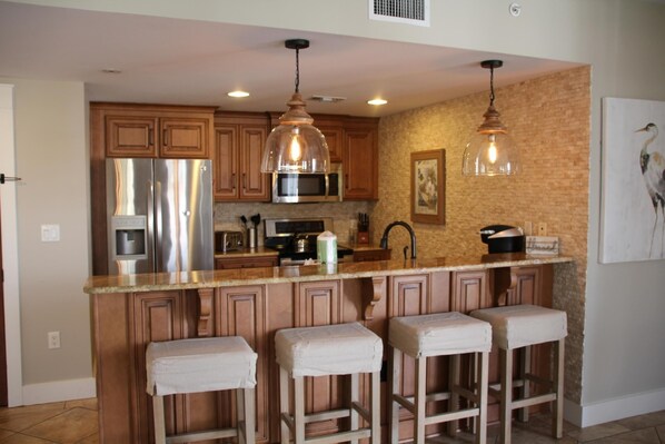 Lägenhet - utsikt mot staden | Eget kök | Stort kylskåp, mikrovågsugn, ugn och spishäll