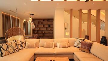 TV, fireplace, offices