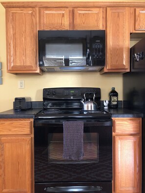 Microwave, oven, stovetop, dishwasher