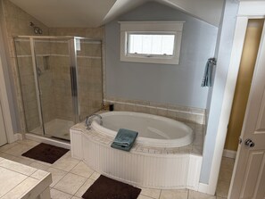 Shower, jetted bath, hair dryer, bidet - Charming Platt Park Urban Getaway: entire 4 BR home (Denver)