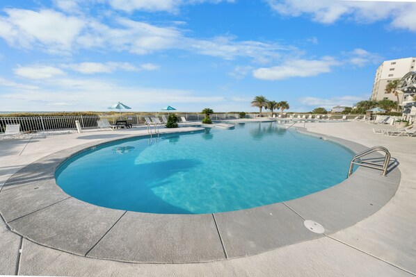 A heated pool