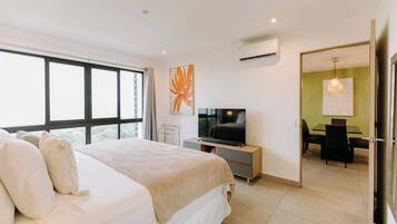 2 habitaciones, tabla de planchar con plancha, cuna de viaje y wifi