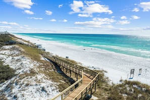 Vlak bij het strand