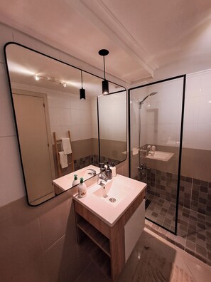 Haartrockner, Handtücher, Seife, Toilettenpapier