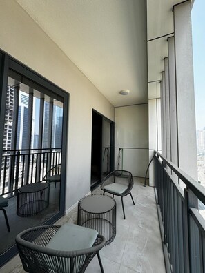 Apartment, Balcony, Canal View | Terrace/patio - 1BHK in Business Bay close to metro  (Dubai)