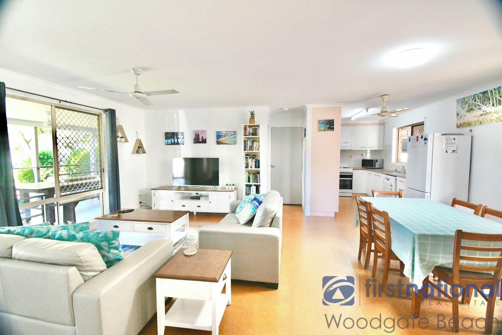 TV, DVD player, books