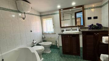 Haartrockner, Bidet, Handtücher, Seife