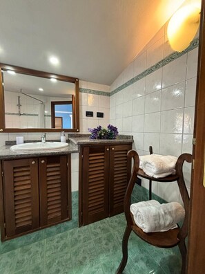 Sèche-cheveux, bidet, serviettes fournies, savon