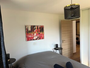 2 bedrooms, in-room safe, iron/ironing board, travel cot