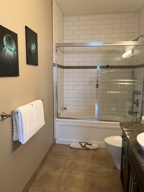 Hair dryer, towels