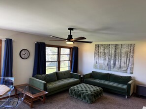 TV, books - Pet-Friendly Family Home near Manistee Golf, Lk MI (Manistee)