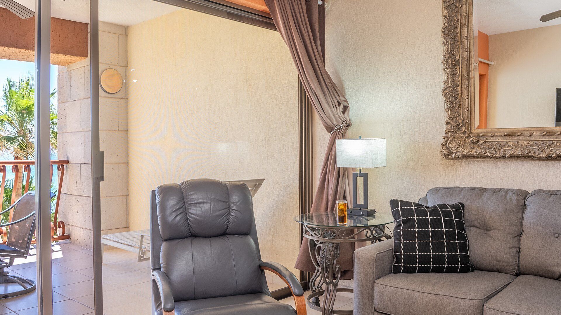 Condo, 1 King Bed with Sofa bed, Balcony, Ocean View (Sonoran Sun SE 311) | Living area | 42-inch flat-screen TV with digital channels, DVD player