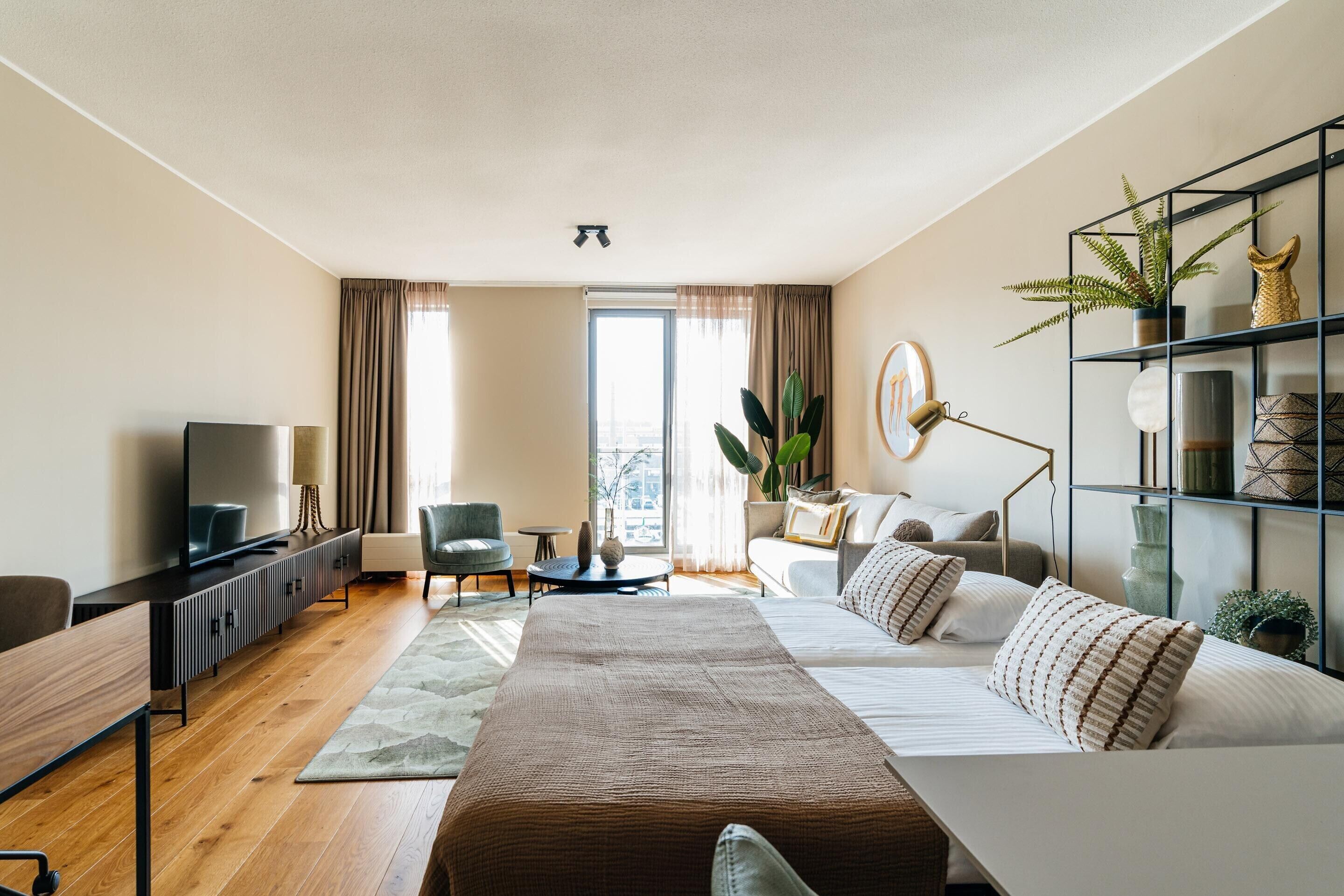 Apartment | 1 Schlafzimmer, individuell eingerichtet, Bügeleisen/Bügelbrett