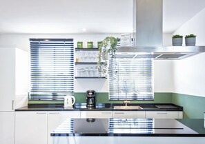 House | Private kitchen - Waterfront Holiday Home With Terrace Views (Stavoren)