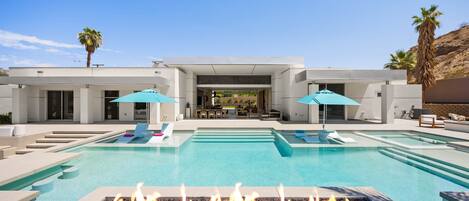 Outdoor pool, a heated pool