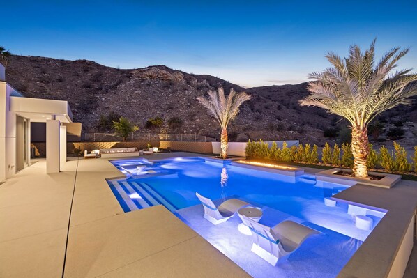 Outdoor pool, a heated pool