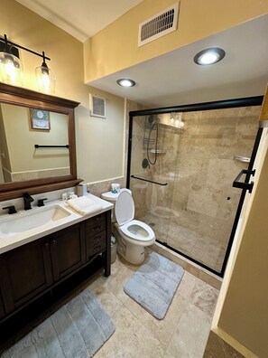 Towels, soap, toilet paper