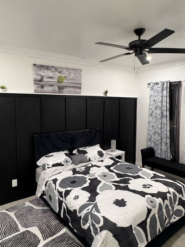 1 habitación, tabla de planchar con plancha, wifi y ropa de cama 