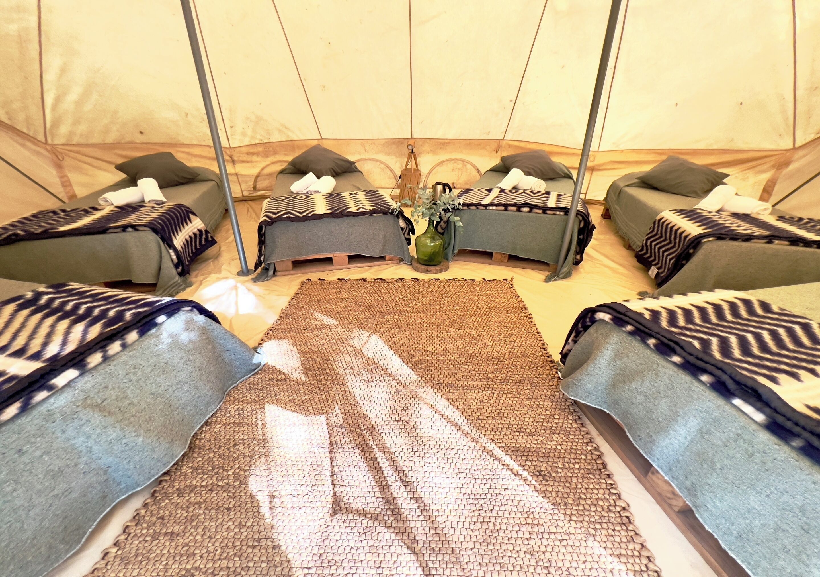 Tienda de campaña superior | 1 habitación y ropa de cama 