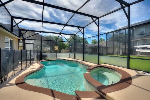 A heated pool