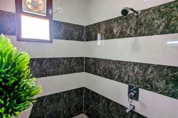 Shower, towels, soap, toilet paper - Cozy 2-bedroom apartment (Delhi)