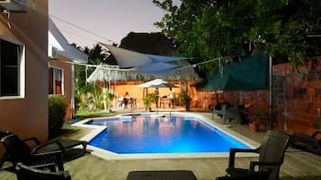 Outdoor pool, a heated pool