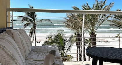 Waterfront Gulf view 3 bed/3 bath suite at Hyatt Residences on Siesta Key Beach.