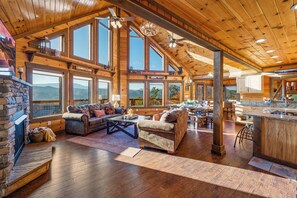 Smart TV, fireplace, video games, foosball