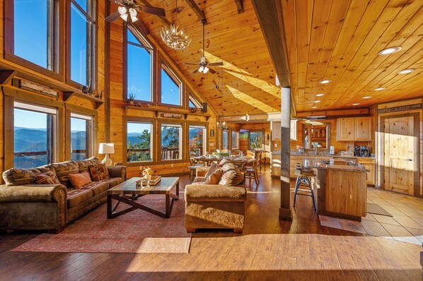 Smart TV, fireplace, video games, foosball