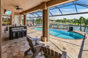 A heated pool