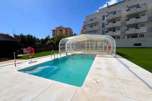 A heated pool