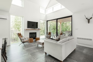 Fernseher, Kamin
