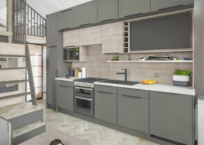 Fridge, oven, stovetop, toaster