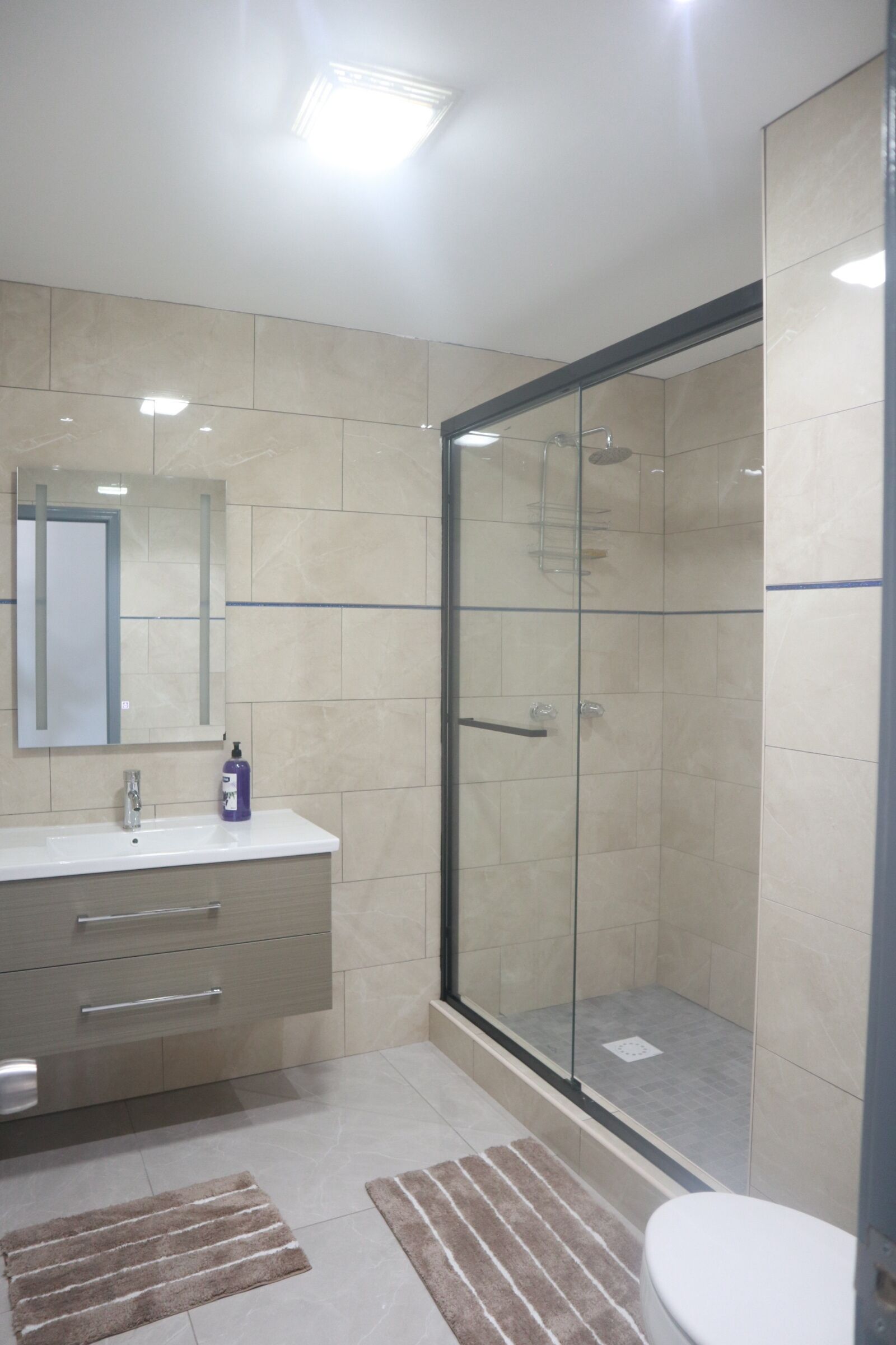Dusche, Haartrockner, Bidet, Handtücher